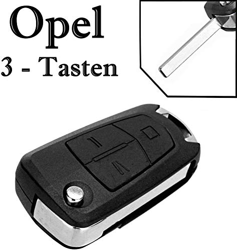 Carcasa para llave de Opel con mando a distancia, plegable, 3 botones, KS02, Astra H, Corsa D, Meriva, Signum, Vectra C, Zafira B