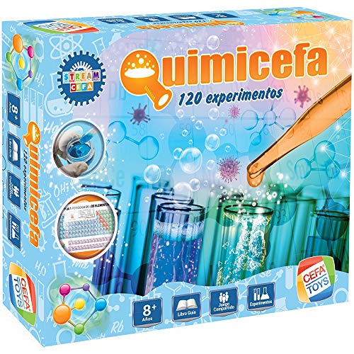 Cefa Toys Juego QUIMICEFA ¡con 120 EXPERIMENTOS, Multicolor (21840)