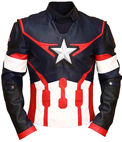 Chris Evans Avengers - Chaqueta de piel para Chris Evans