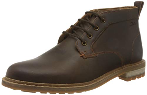 Clarks Foxwell Mid, Botas Chukka, Marrón (Beeswax Leather Beeswax Leather), 45 EU