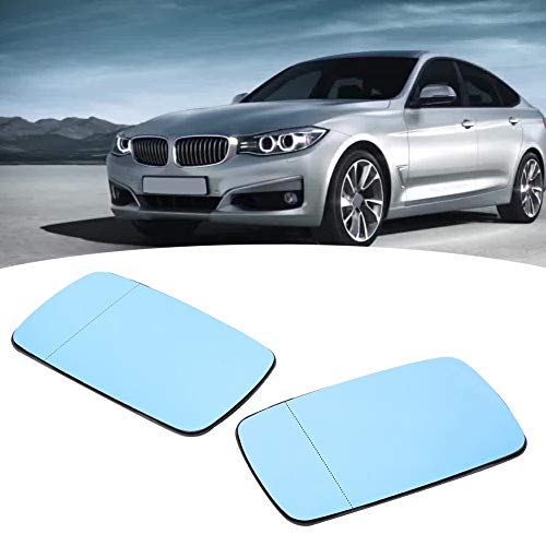 Climatizada Cristal de Espejo, 2pcs Side Car Calienta Anti-Niebla Espejo Retrovisor de los Vidrios azul Compatible con E39 E46 97-06