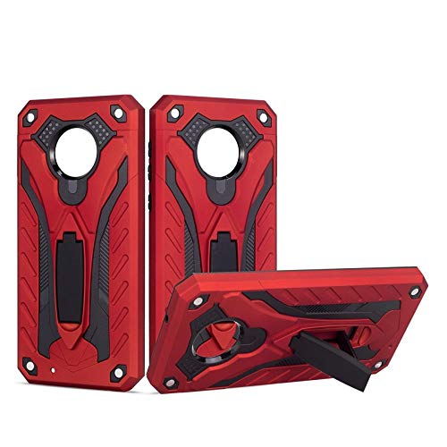 COOVY® Funda para Motorola Moto G6 de plástico y Silicona TPU, extrafuerte, protección contra Golpes, Funda con función Atril | Rojo