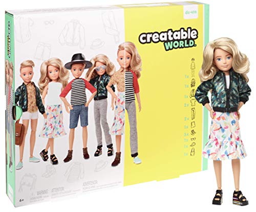 Creatable World Figura Unisex, muñeco articulado, pelucas rubio platino y accesorios (Mattel GGT67) , color/modelo surtido