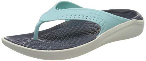 Crocs Literide Flip, Chanclas Unisex Adulto, Azul (Ice Blue/Almost White 4kp), 39/40 EU