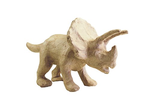 Decopatch – Figura para decorar (tamaño pequeño, papel maché Triceratops – marrón