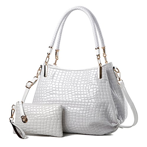 DEERWORD Para mujer Carteras de mano Bolsos bandolera Bolsos bolera Bolsos maletín Cuero Piszkosfehér