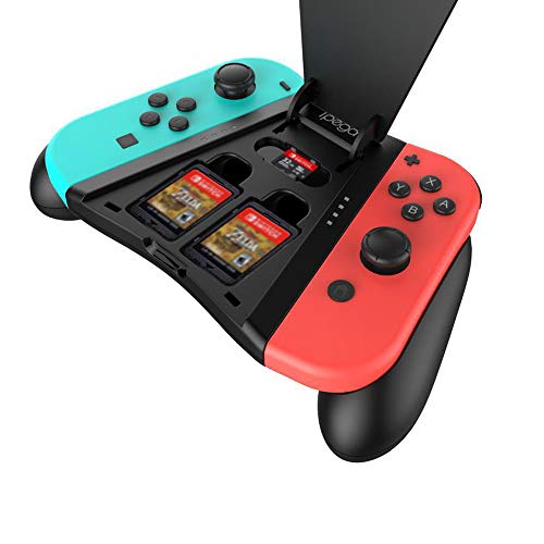 DeHasion - Interruptor desmontable Joy Con empuñadura de carga Ergo Comfort Joycon Grip Cargador de carga mientras juegas con soporte para tarjetas de juego para Nintendo Switch Joy-Con