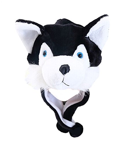 DELEY Unisex Mujere Niñas Niños Animal Historieta Cálido Sombrero Juguete de Peluche Navidad Husky