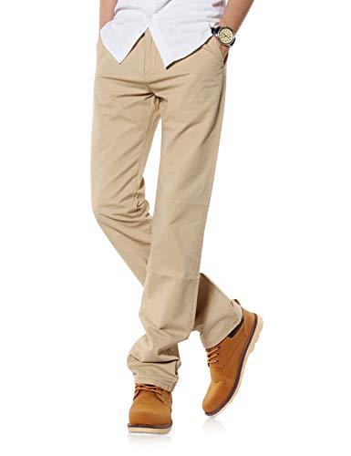 Demon&Hunter 900X Straight-Fit Series Hombre Chinos Pantalones Recto DH9003(36)