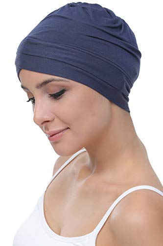 Deresina W gorro de algodón para la quimioterapia, la pérdida de cabello (Denim)