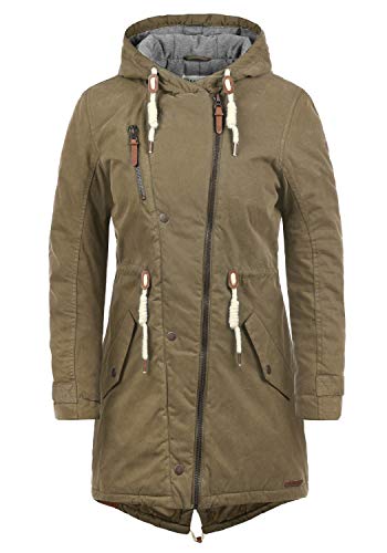 Desires Lew Parka Parka Abrigo Chaqueta De Invierno para Mujer con Capucha, tamaño:M, Color:Shitake BR (5323)