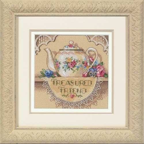 DIMENSIONS Collezione Gold Petite Amico prezioso teiera contato CROS-6"X 6"