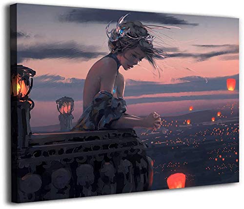 DINGDONG ART Imprimir En Lienzo Sin Marco 50x70cm Boards for Paint Ghost-Blade-by-wlop-Kong-Ming-LAN Cow Pictures Wall Decor