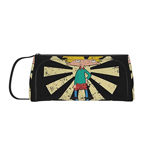 DJNGN Double Zipper Pencil Case Hey Arnold - Estuche para lápices japonés retro de gran capacidad con doble cremallera, solo se puede utilizar como organizador de suministros de escritorio, pero tamb