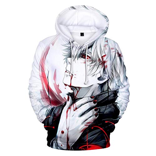 DYWLQ Tokyo Ghoul 3D Hoodies Sudaderas Hombre/Mujer Anime Kaneki Ken 3D Print Hoodies Sudaderas Outwear-03_L