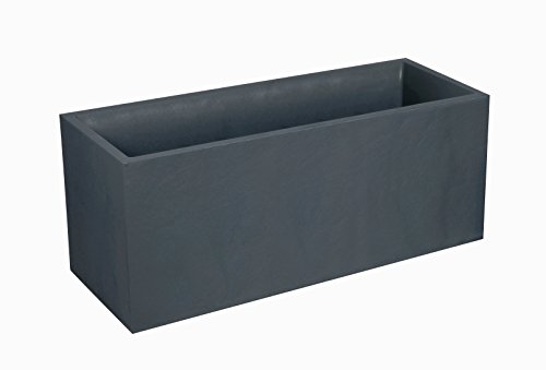 EDA Volcania 013731-Maceta, 99 x 39 x 43 cm, Antracita, 100x40x43 cm