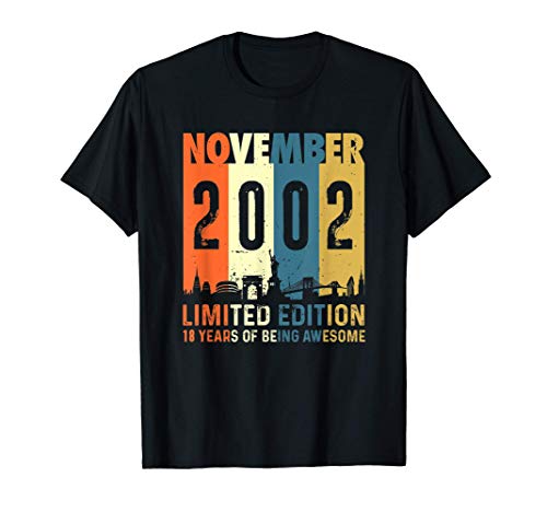 Edición limitada para 18 años, nacido en noviembre 2002 Camiseta