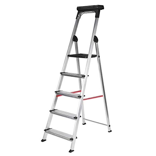 Escalera Ancha de Aluminio ELITE PLUS (5 Peldanos). BTF-TJB405