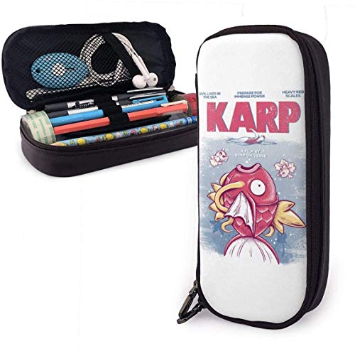 Estuche para lápices de gran capacidad Bolígrafo de almacenamiento grande Estuche para lápices Organizador de papelería Práctico portabolsa con cremallera - Magikarp KARP