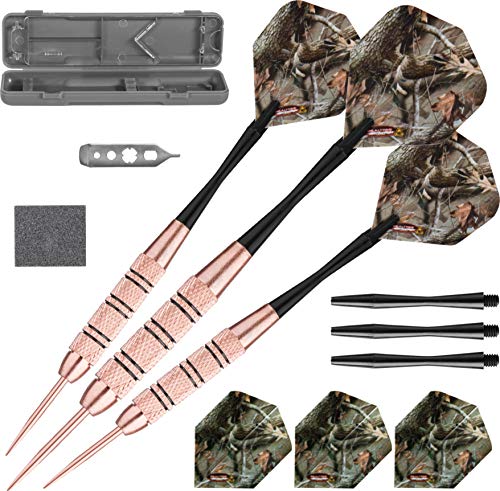 Fat Cat Realtree Hardwoods HD Camo/Estuche de Viaje de Almacenamiento con Dardos de Punta de Acero, 23 Gramos