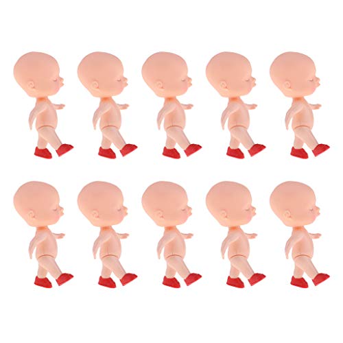 FLAMEER 10 pcs 4 Pulgadas Modelo Desnuda Muñeca Bebé Completa Miniatura de Silicona