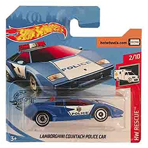 FM Cars Hot-Wheels Lambor-ghini Countach Police Car HW Rescue 2/10 (142/250)