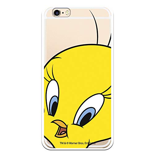Funda para iPhone 6-6S Oficial de Looney Tunes Piolín Silueta Transparente para Proteger tu móvil. Carcasa para Apple de Silicona Flexible con Licencia Oficial de Warner Bros.