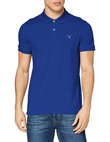 GANT Original Pique SS Rugger Camisa de Polo, Azul (Yale Blue), 5XL para Hombre