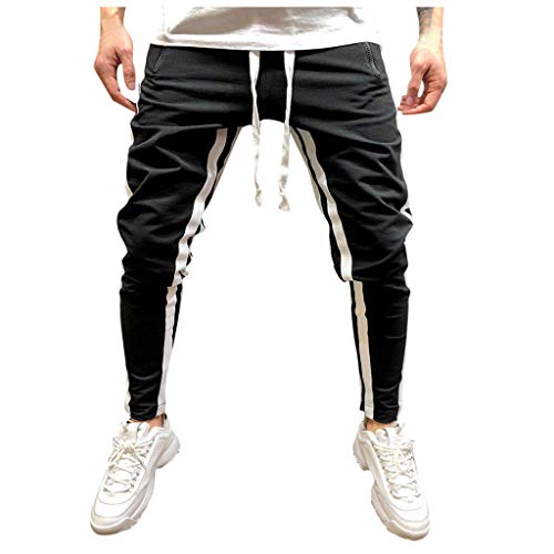 Geilisungren Track Pant Pantalones Deportivos para Hombre Jogger de Moda para Hombres, Pantalones Deportivos Deportivos Sueltos Ocasionales Sueltos Sweatpant Sweatpant Gym(Blanco,XXL)