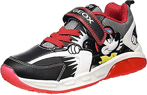 GEOX J SPAZIALE BOY B BLACK/RED Boys' Trainers Low-Top Trainers size 24(EU)