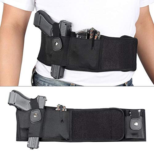 Gexgune Cazadora Banda del Vientre Funda de Neopreno Pistola Cintura Oculta Llevar Táctica para Glock 19 Pistola Beretta Revólver