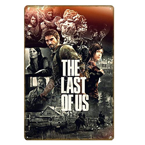 GGLLBL The Last of Us Metal Poster Art Print Zombie Survival Horror Juego de acción Imágenes Carteles de Chapa de Metal Pub Bar House Decoración para el hogar 20X30cm