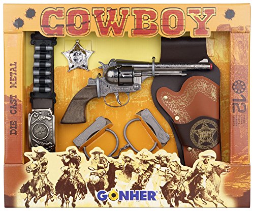 Gonher-Cowboy PlaySet 12 Tiros, Multicolor, sin Talla (235/0)