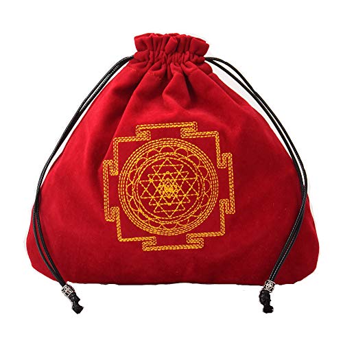 GRACEART Medieval Pouch Drawstring Altar Tarot Rune Bag 7.8"x7.8