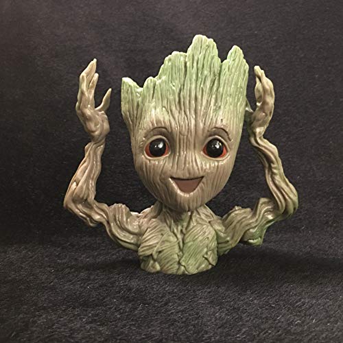 Groot Tree People Flower Pot Love, Levantamiento de mejillas, Postura sentada, Azúcar de Duelo Hecho a Mano-1 Estilo-12CM