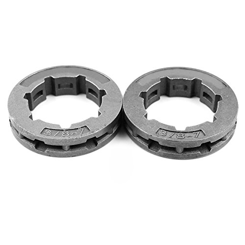 Haishine 2 Piezas/Lote 3/8"7T piñón del Borde del Embrague para Motosierra Husqvarna 61 66 266 268 272 362 365 371 372 385 Repalce 68210