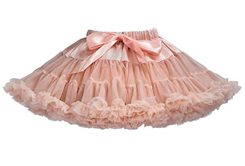 Happy Cherry - Falda de Princesa de Tutú para Bebé Nina Vestido Corto de Tul para Danza Fiestas de Cosplay Boda Ropa de Volantes para Disfraz Boda para Niñas de 5-7 Años - Rosado