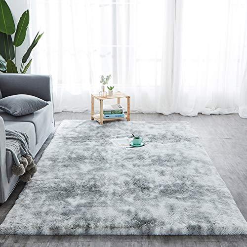 HAUFA Alfombras Salon Grandes Alfombras Salon Modernas Alfombra Shaggy De Pelo Largo Alfombras Ultra Suaves para Interiores (Gris Claro, 160x230cm)