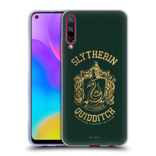 Head Case Designs Oficial Harry Potter Slytherin Quidditch Deathly Hallows X Carcasa de Gel de Silicona Compatible con Huawei Honor Play 3