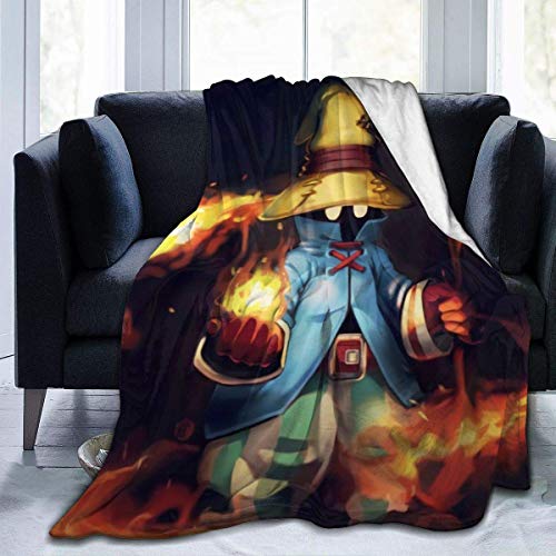 Hirkeld Manta de Lana Final Fantasy IX VIVI Ornitier Ropa de Cama acogedora Microfibra Ligero Súper Suave Sofá Esteras de Yoga Calientes Mantas Throw ~ A2