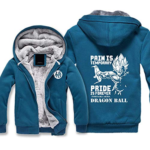 Hombres Sudadera Con Cremallera Con Capucha - Son Goku Imprimir Uniforme De Béisbol Con Capucha De La Chaqueta De Deporte De Primavera De Manga Larga Casual - Los Adolescentes Regalo Blue-XX-Large