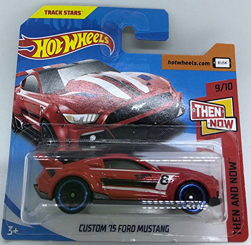 Hot Wheels 2018 Custom '15 Ford Mustang Red 9/10 Then and Now 96/365 (Short Card)