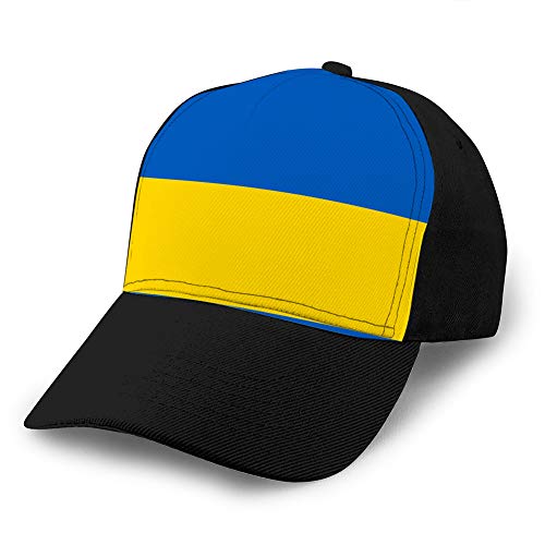 hyg03j4 7 Gorras de béisbol para Hombres, de Perfil bajo, con Estilo, Gorras de béisbol de Tela, Anuncio de Bandera ucraniana