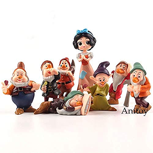 HYHSM Blancanieves y los Siete enanitos Figuras de PVC Juguetes para niños Regalos para niños 8pcs / Set Decoración de Pasteles decoración para Hornear