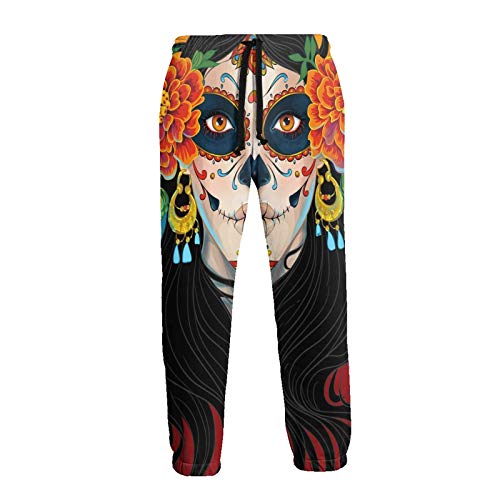 Inaayayi Arte mexicano Día de los Muertos Jogger Impresión 3D Jogging Pantalones de chándal Mujeres Hombres Hip Hop Pantalones Deportivos Ropa Deportiva