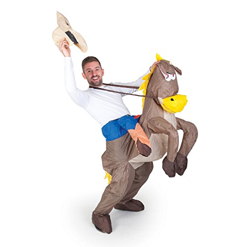 Inflatable Costumes Paul Lamond Games - Disfraz de cowboy con caballo hinchable para adultos