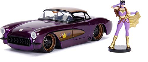 Jada JA30457 1:24 1957 Chevy Corvette con Figura Batgirl, Multi