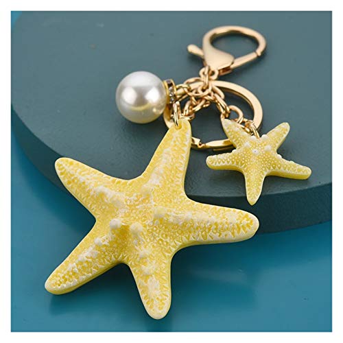 JSJJARF Llavero Últimas Playa Viento Fantasía Resina Dibujos Animados Mar Mundo Starfish Llavero Bolsa de Mujer Trinket Pentagram Llavero Regalo (Color : 2)