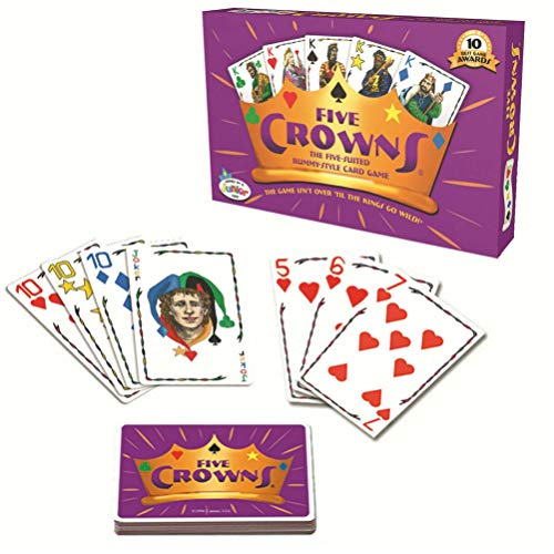 Juego de cartas Five Crowns, Five Crowns Divertido juego de cartas para niños Adluts Fiesta de reunión familiar, Bienvenido al juego de mesa Diviértete amigos Juego de cartas Rummy Tarjeta de juego