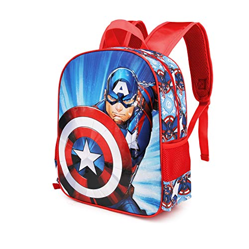 Karactermania Capitán América First - Mochila 3D (Pequeña), Multicolor